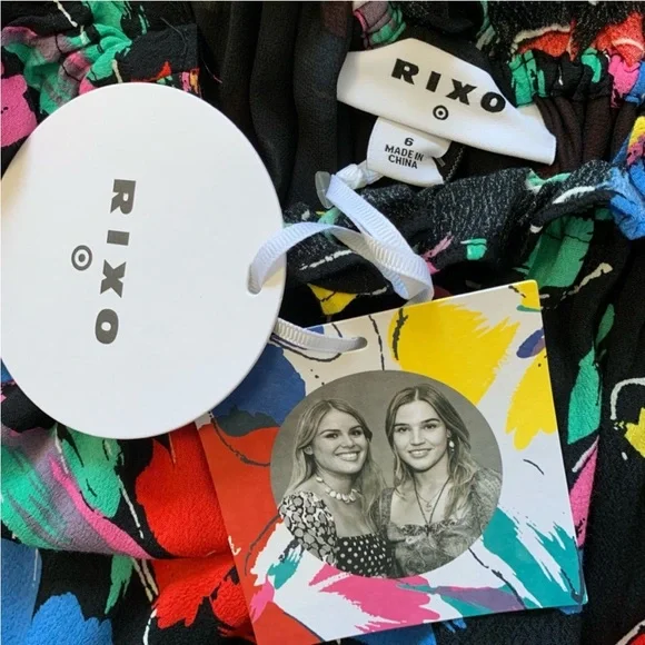 NWT RIXO x Target Floral Off–Shoulder Puff Sleeve Maxi Dress Size 6 - Picture 9 of 15